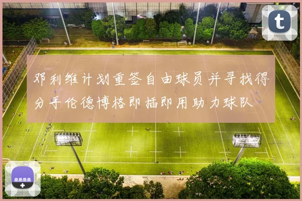 邓利维计划重签自由球员并寻找得分手伦德博格即插即用助力球队